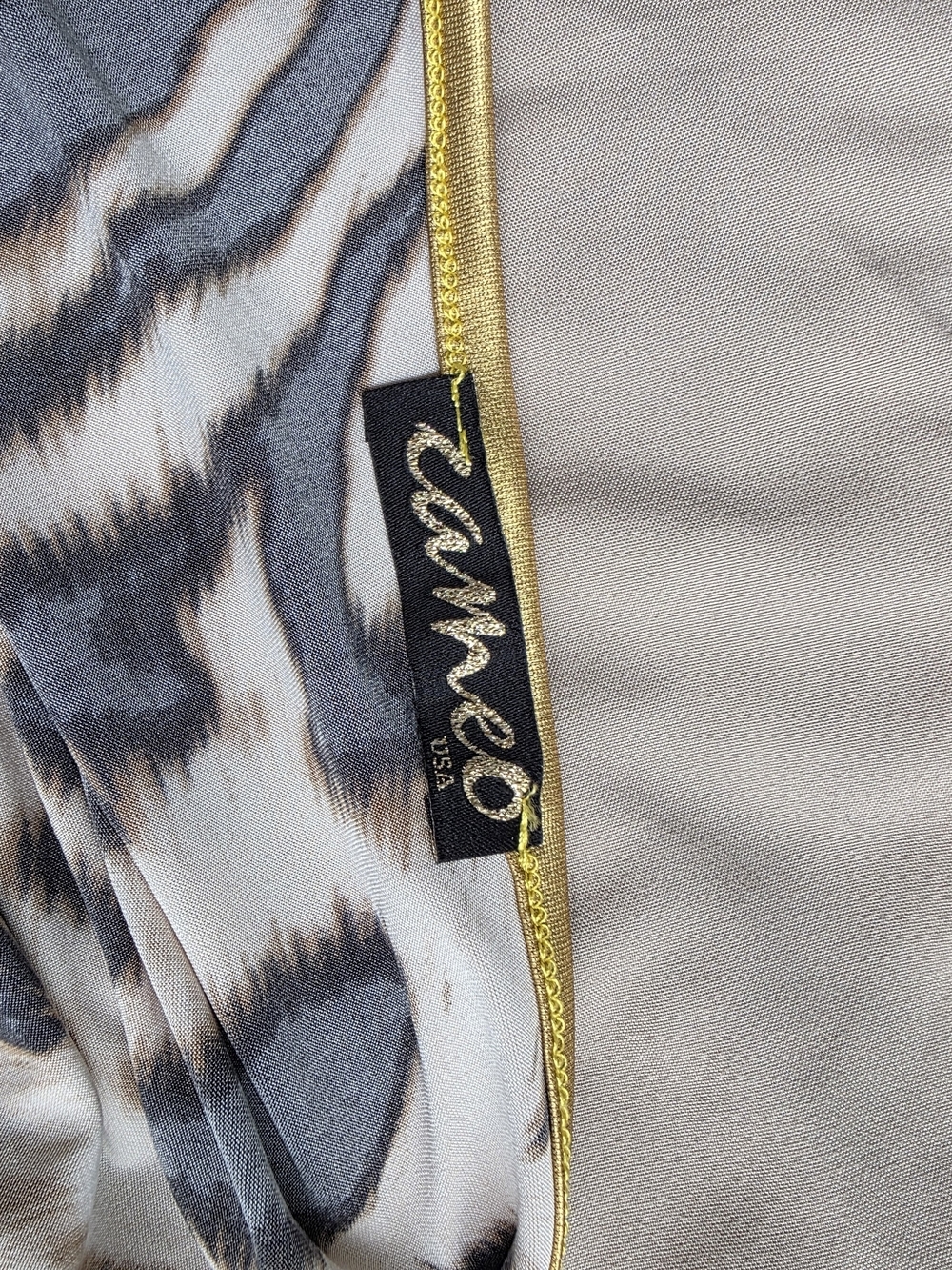 Cameo One Shoulder Animal Print Ruched Bodycon Dress Size Medium - Picture 6 of 11